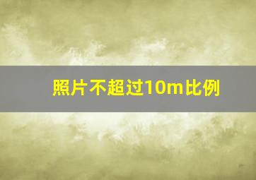 照片不超过10m比例