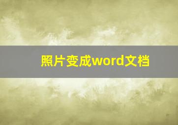 照片变成word文档