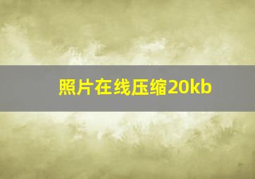 照片在线压缩20kb