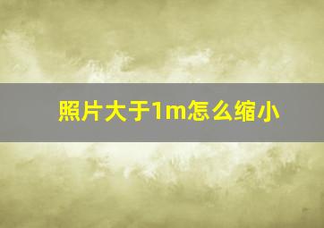 照片大于1m怎么缩小