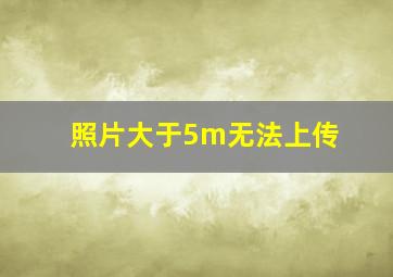 照片大于5m无法上传