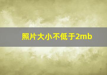 照片大小不低于2mb