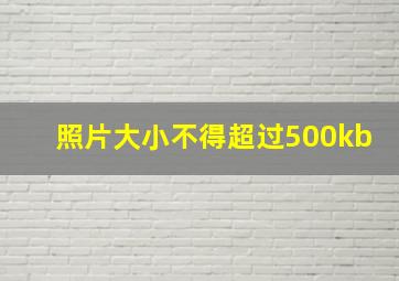 照片大小不得超过500kb