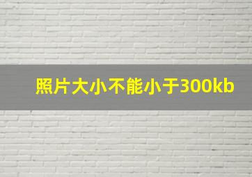 照片大小不能小于300kb