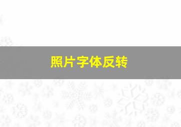 照片字体反转