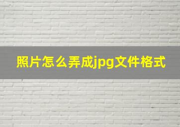 照片怎么弄成jpg文件格式