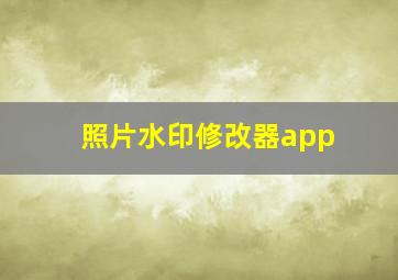 照片水印修改器app