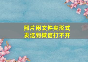 照片用文件夹形式发送到微信打不开