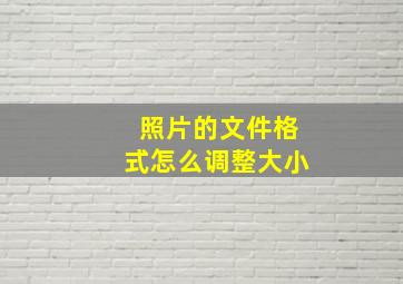 照片的文件格式怎么调整大小