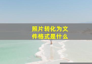 照片转化为文件格式是什么