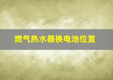 燃气热水器换电池位置