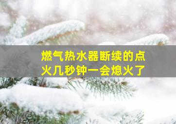 燃气热水器断续的点火几秒钟一会熄火了