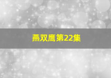 燕双鹰第22集