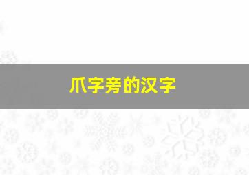 爪字旁的汉字