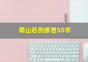 爬山后的感想50字