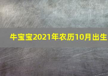 牛宝宝2021年农历10月出生