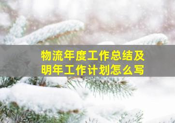 物流年度工作总结及明年工作计划怎么写