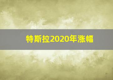 特斯拉2020年涨幅