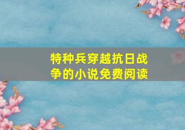 特种兵穿越抗日战争的小说免费阅读