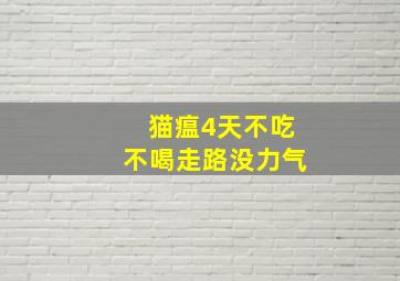 猫瘟4天不吃不喝走路没力气