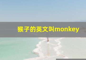 猴子的英文叫monkey