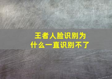 王者人脸识别为什么一直识别不了