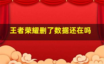 王者荣耀删了数据还在吗