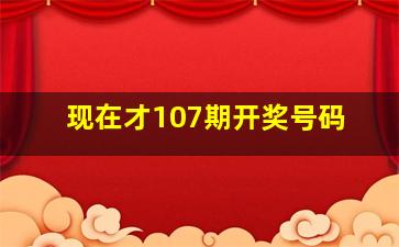 现在才107期开奖号码