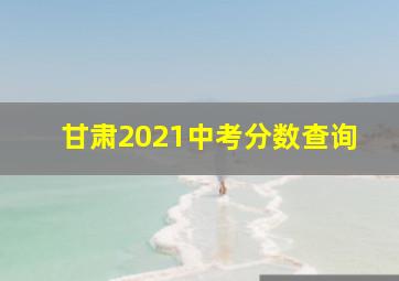 甘肃2021中考分数查询