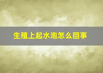 生殖上起水泡怎么回事