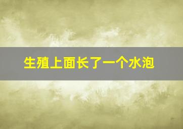 生殖上面长了一个水泡