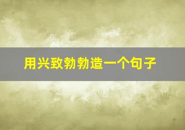 用兴致勃勃造一个句子