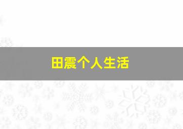 田震个人生活