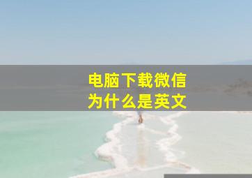 电脑下载微信为什么是英文