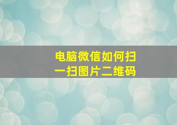 电脑微信如何扫一扫图片二维码