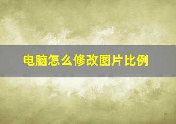 电脑怎么修改图片比例