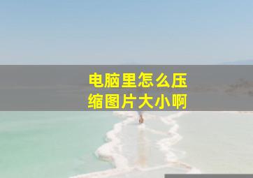 电脑里怎么压缩图片大小啊