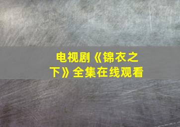 电视剧《锦衣之下》全集在线观看