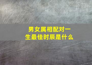 男女属相配对一生最佳时辰是什么