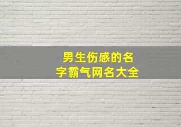 男生伤感的名字霸气网名大全