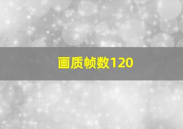 画质帧数120