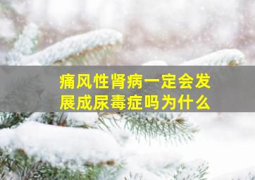 痛风性肾病一定会发展成尿毒症吗为什么