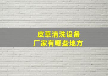 皮草清洗设备厂家有哪些地方