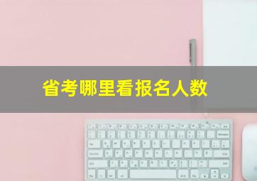 省考哪里看报名人数