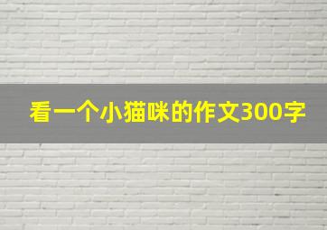 看一个小猫咪的作文300字