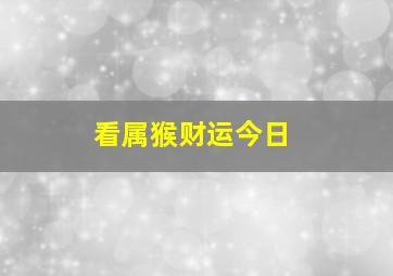 看属猴财运今日