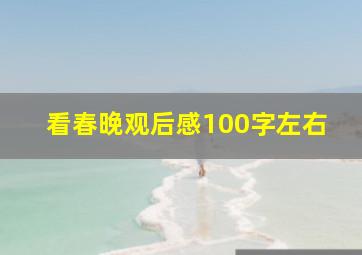 看春晚观后感100字左右