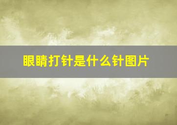 眼睛打针是什么针图片