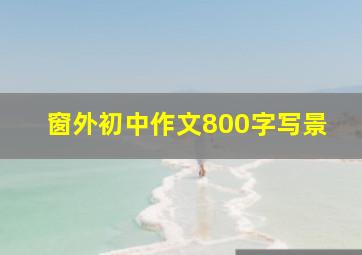 窗外初中作文800字写景