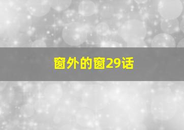 窗外的窗29话